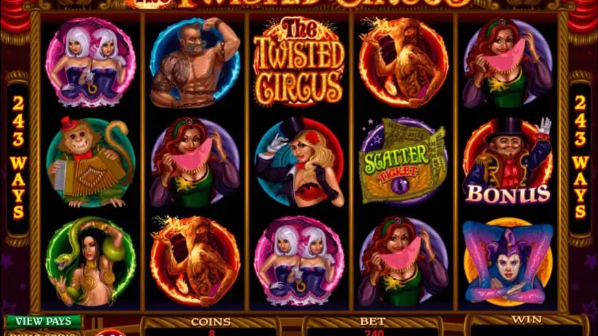 The Twisted Circus slot screenshot 