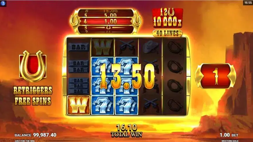 Western Gold slot screenshot