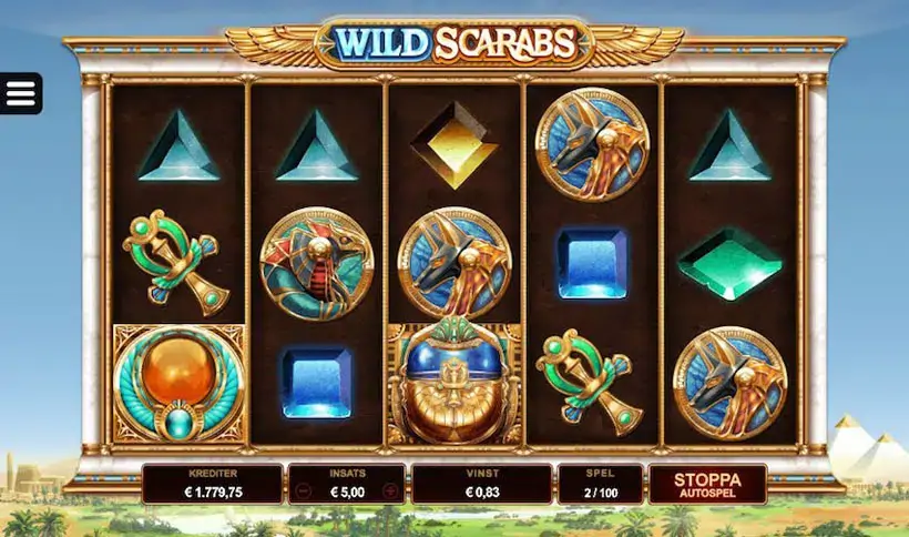 Wild Scarabs slot screenshot 
