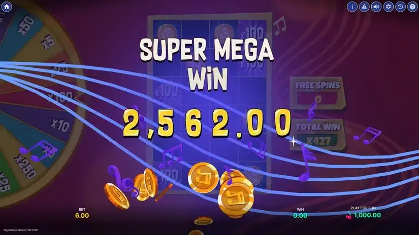 Big Money Wheel slot screenshot 5