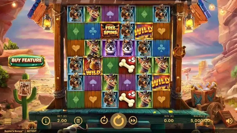 Buster’s Bones slot screenshot 