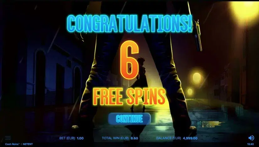 Cash Noire slot screenshot 