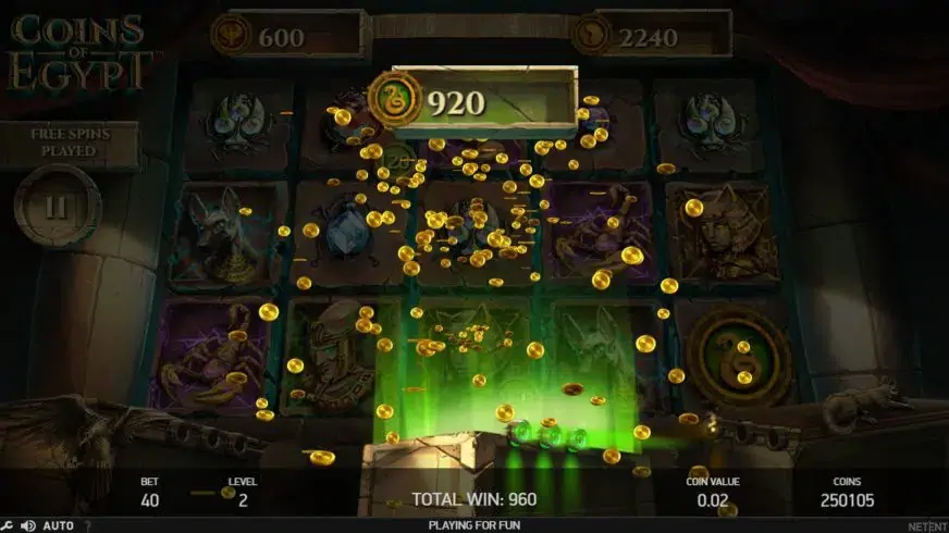 Coins of Egypt slot screenshot 4