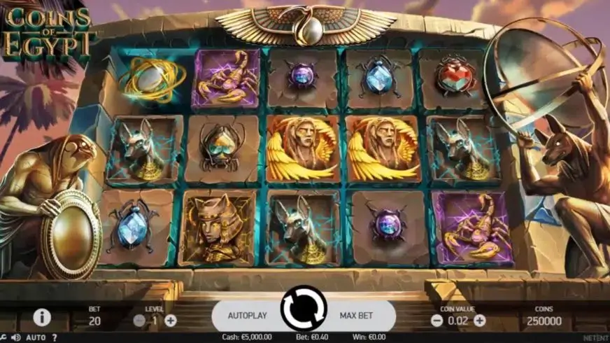 Coins of Egypt slot screenshot 1