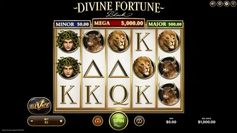 Divine Fortune Black slot screenshot 