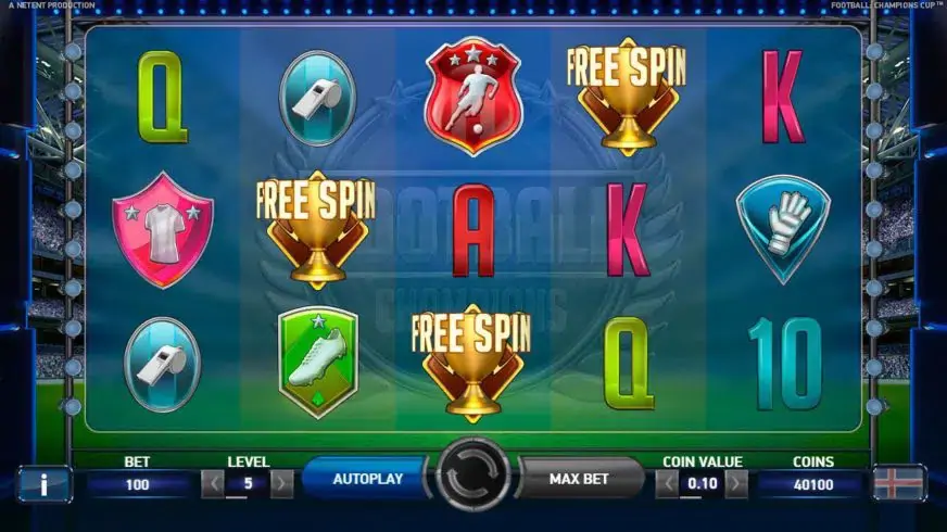 Football: Champions Cup slot screenshot 1