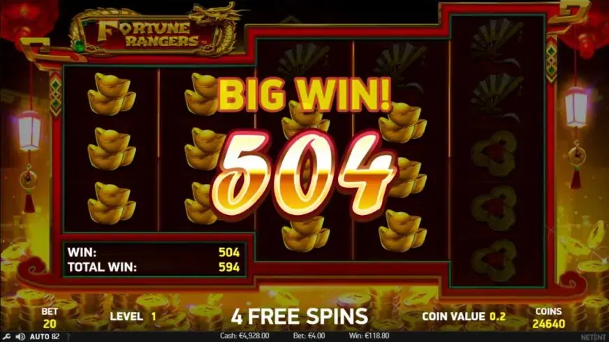 Fortune Rangers slot screenshot 