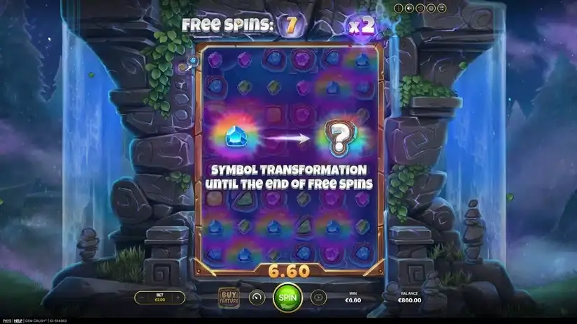 Gem Crush slot screenshot 