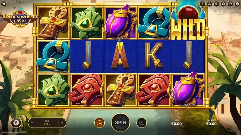Golden Wheels of Egypt slot screenshot 