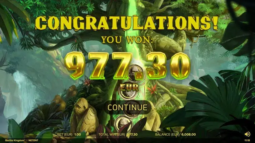 Gorilla Kingdom slot screenshot 