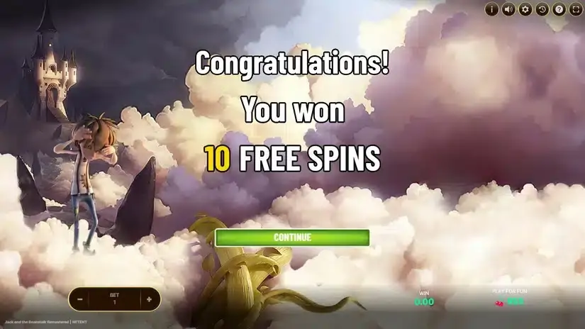 Jack and the Beanstalk Remastered slot screenshot 3