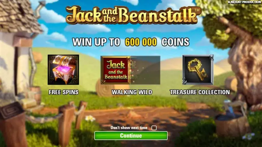 Jack and the Beanstalk slot screenshot 