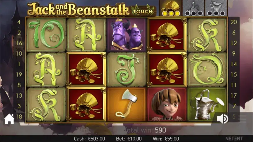 Jack and the Beanstalk slot screenshot 3