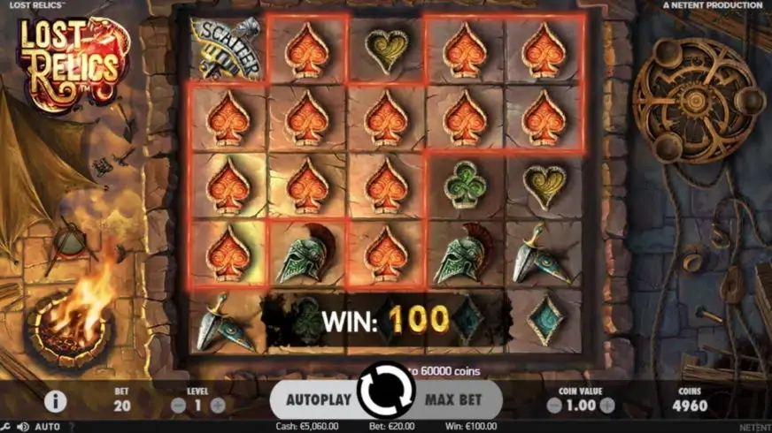 Lost Relics slot screenshot 