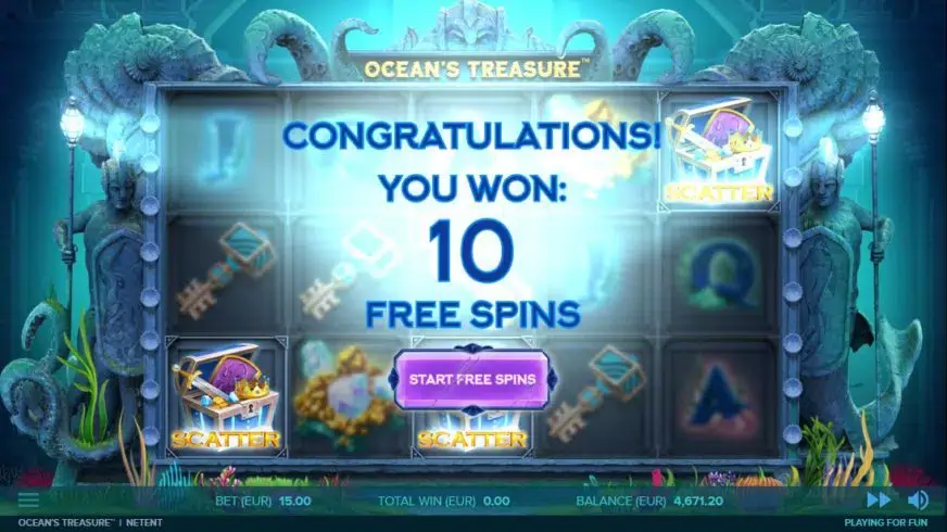 Ocean’s Treasure slot screenshot 3