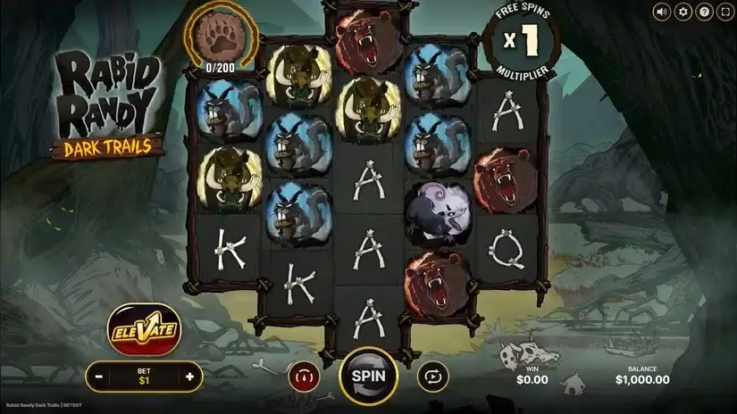 Rabid Randy Dark Trails slot screenshot 