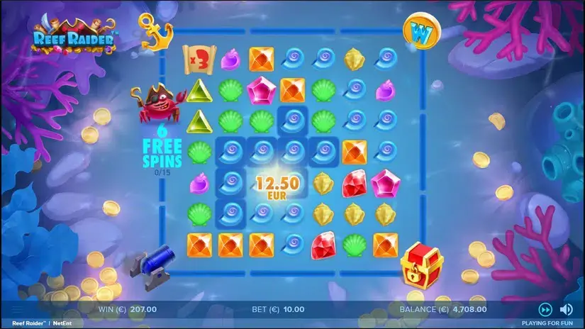 Reef Raider slot screenshot 