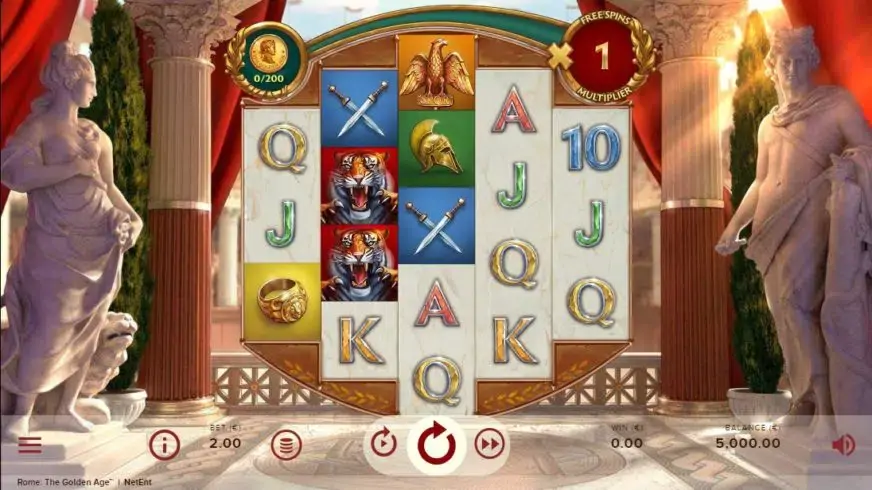 Rome: The Golden Age slot screenshot 