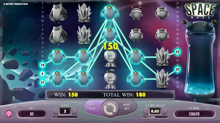 Space Wars slot screenshot 2