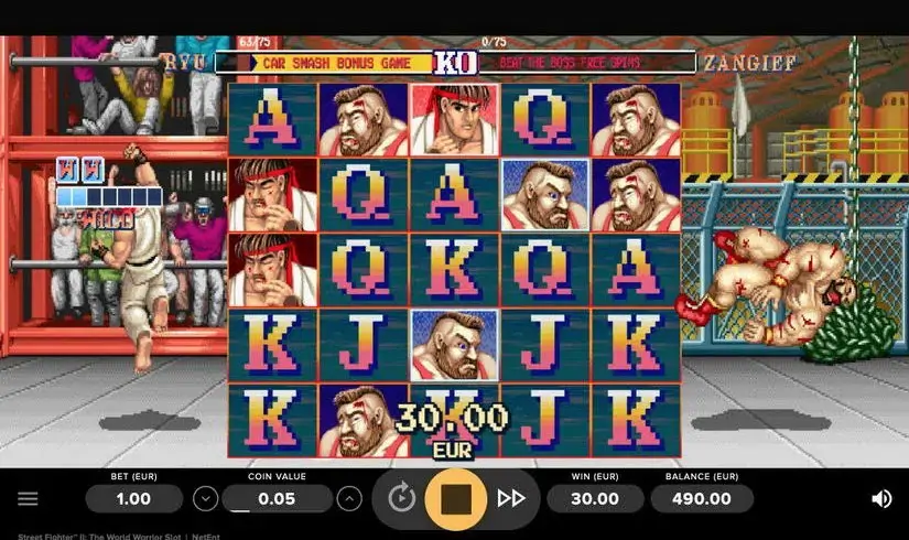 Street Fighter II: The World Warrior slot screenshot 4