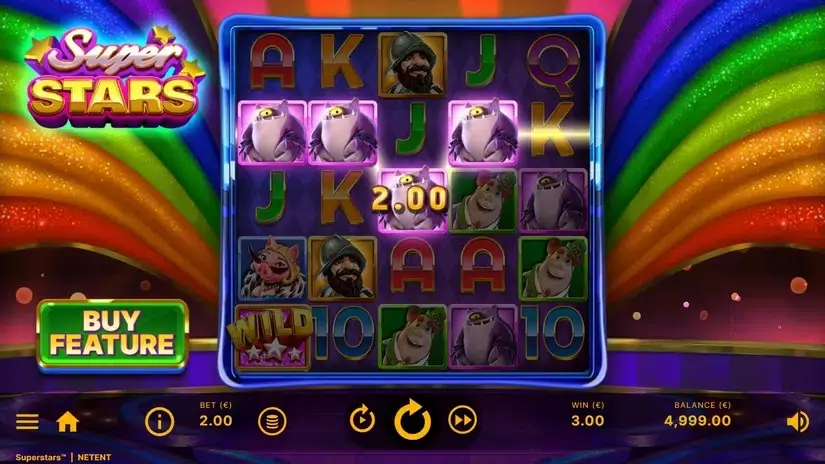 Superstars slot screenshot 2