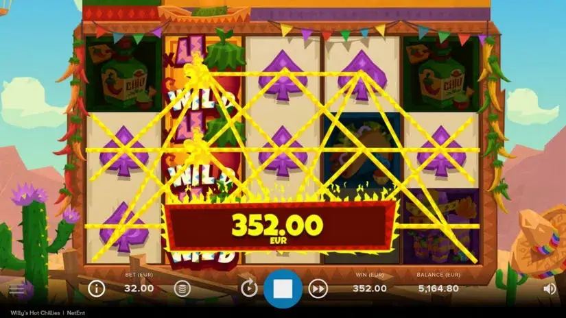 Willys Hot Chillies slot screenshot 2