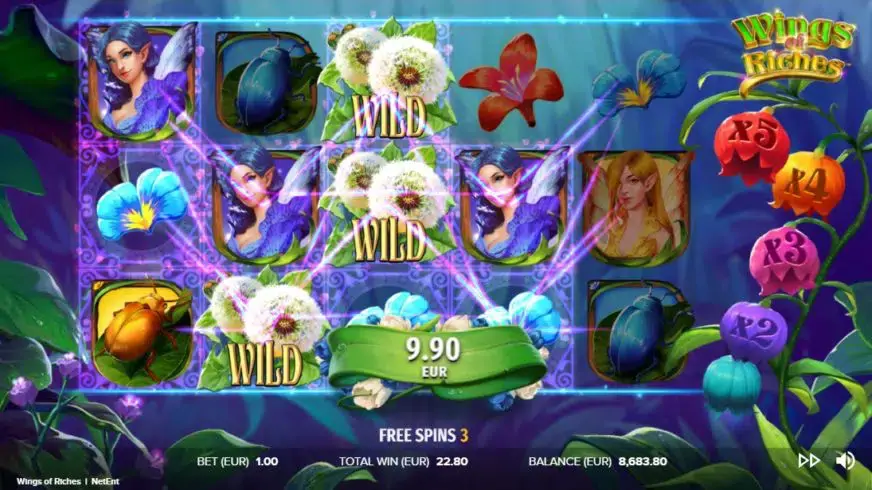 Wings of Riches slot screenshot 