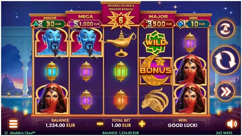 Aladdin’s Chest slot screenshot 1