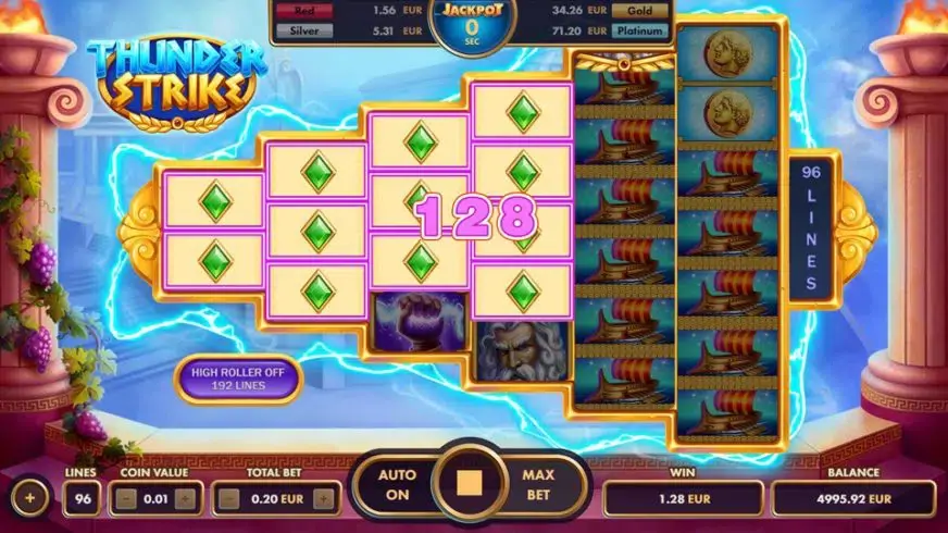 Thunderstrike slot screenshot 
