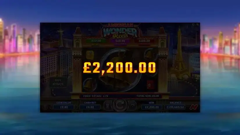 American Wonder Reels slot screenshot 