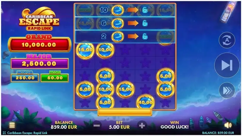Caribbean Escape: Rapid Link slot screenshot 4