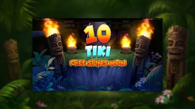 Fireball Inferno Tiki Blast slot screenshot 3
