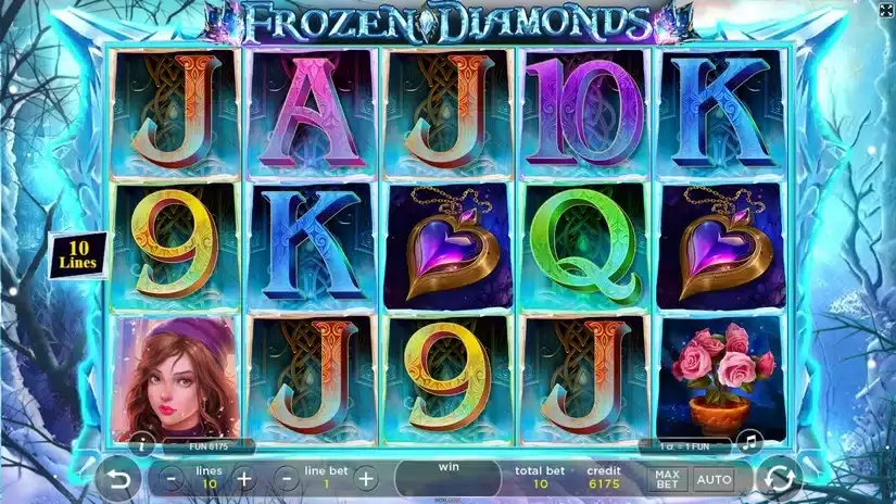 Frozen Diamonds slot screenshot 1