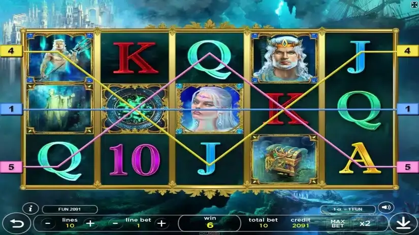 Oceans King slot screenshot 2