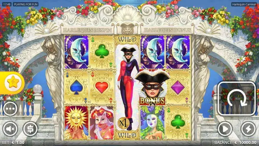 Harlequin Carnival slot screenshot 