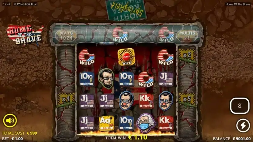 Home of the Brave slot screenshot 4