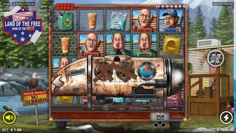 Land of the Free slot screenshot 2