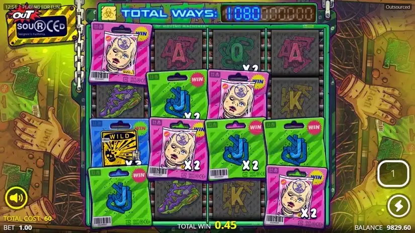 Outsourced slot screenshot 