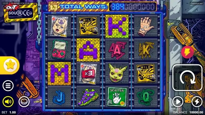 Outsourced slot screenshot 