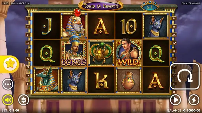 Tomb Of Nefertiti slot screenshot 