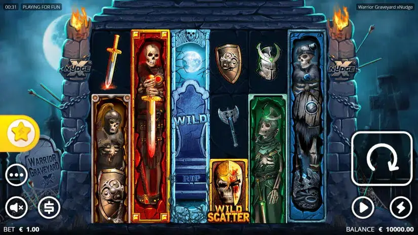 Warrior Graveyard slot screenshot 