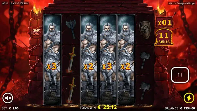 Warrior Graveyard slot screenshot 5