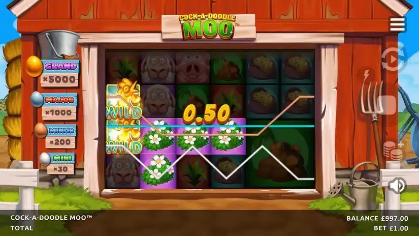 Cock-A-Doodle Moo slot screenshot 2