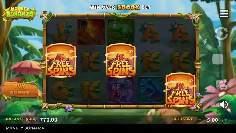 Monkey Bonanza slot screenshot 2
