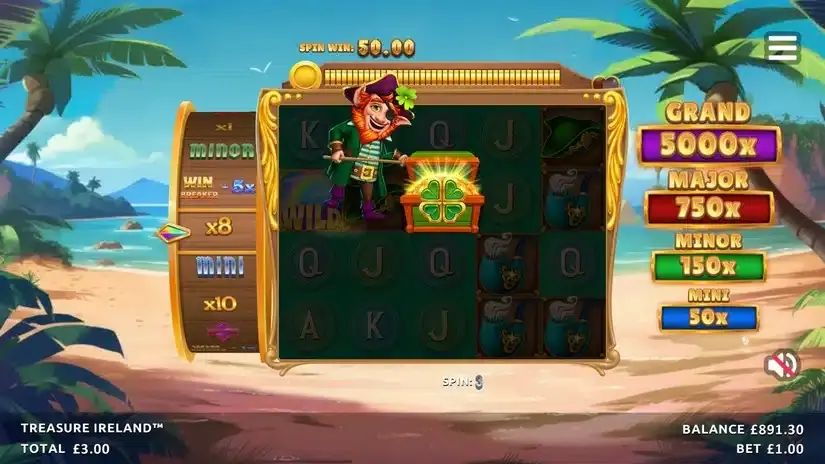 Treasure Ireland slot screenshot 