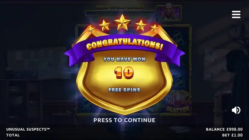 Unusual Suspects slot screenshot 3