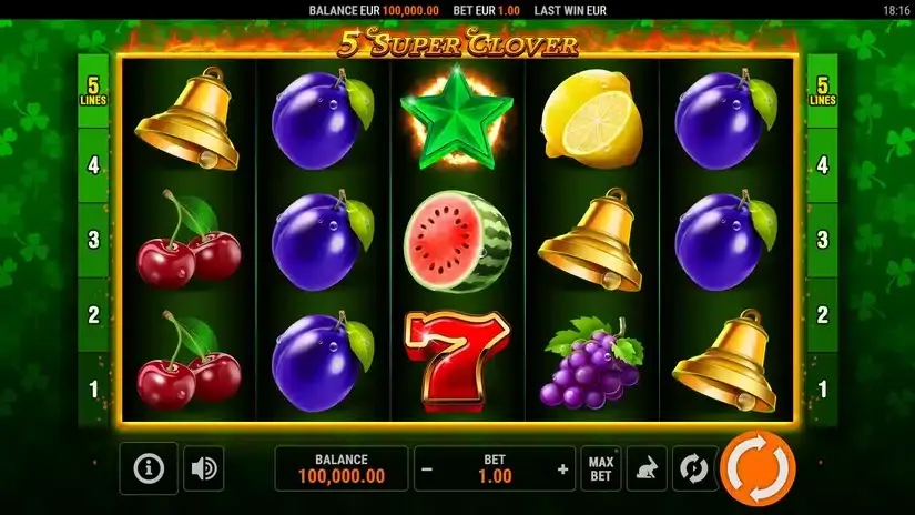 5 Super Clover slot screenshot 1