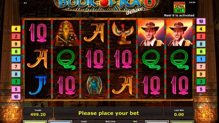 Book of Ra Deluxe 6 slot screenshot 