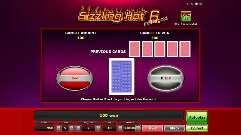 Sizzling Hot 6 Extra Gold slot screenshot 3