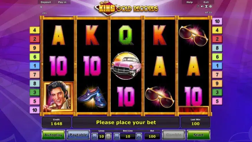 The Real King: Gold Records slot screenshot 